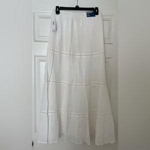 Old Navy white flowy boho skirt